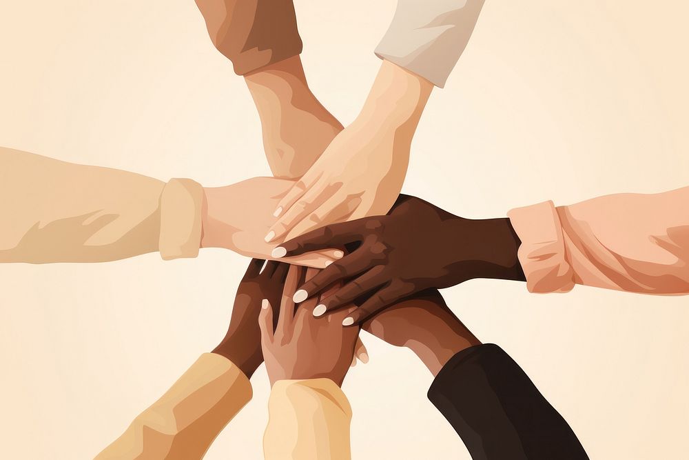 Hands hand adult togetherness. AI generated Image by rawpixel.