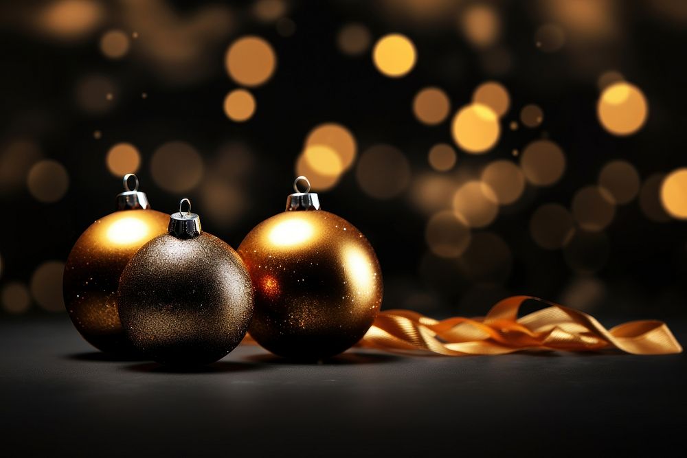 Festive gold holiday christmas lighting black. AI generated Image by rawpixel.