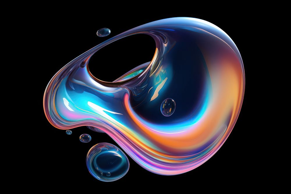 Glass liquid round blob graphics jewelry shape. AI generated Image by rawpixel.