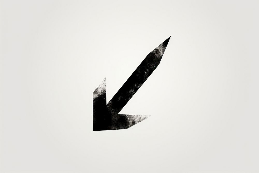 Icon arrow shape black white wing. AI generated Image by rawpixel.