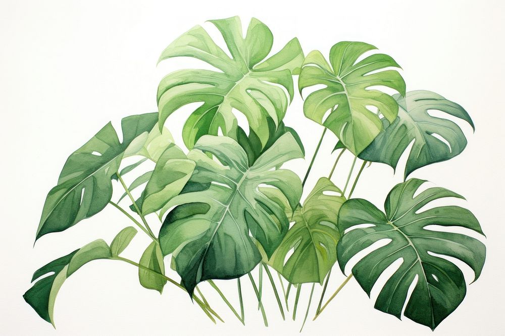 Tropical leaves green plant leaf. AI generated Image by rawpixel.