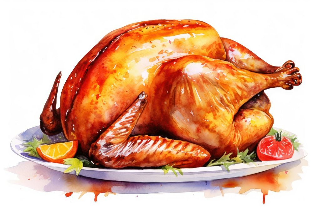 Thanksgiving turkey food dinner meat. AI generated Image by rawpixel.