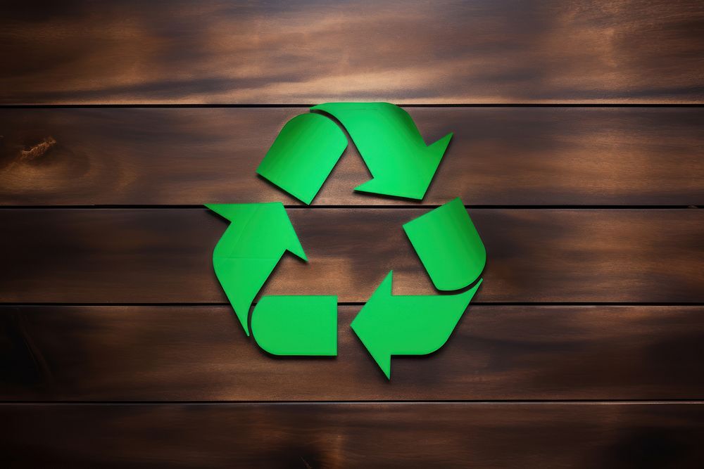 Recycle symbol shape green. AI generated Image by rawpixel.