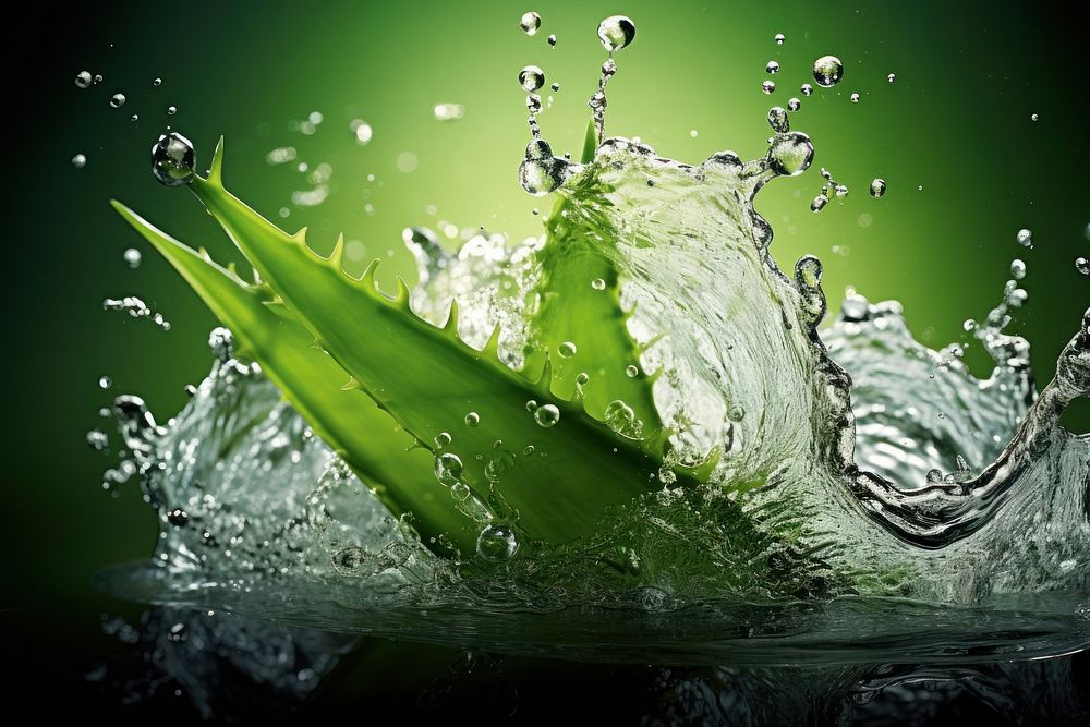 Aloe vera plant green leaf. AI generated Image by rawpixel.