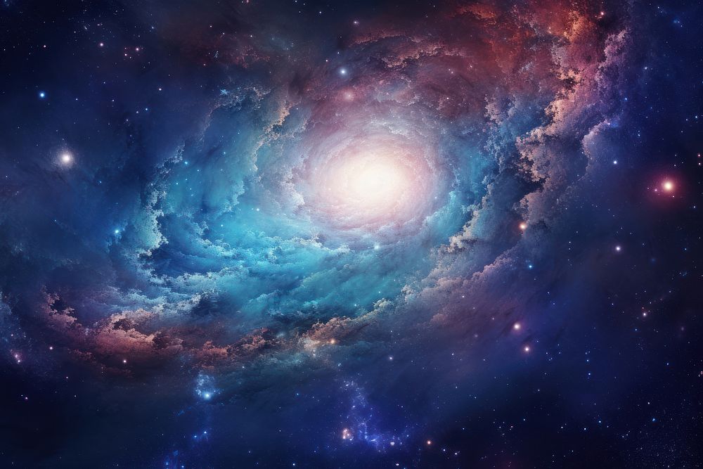 Spiral galaxy space backgrounds astronomy. AI generated Image by rawpixel.
