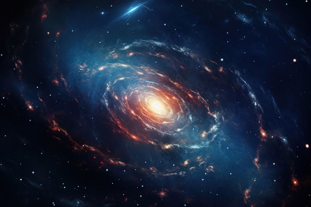 Spiral galaxy space astronomy universe. AI generated Image by rawpixel.