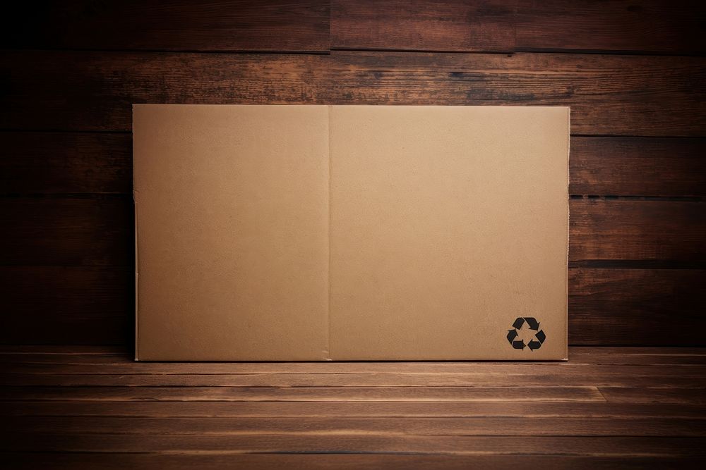 Recycle cardboard box copy space. AI generated Image by rawpixel.