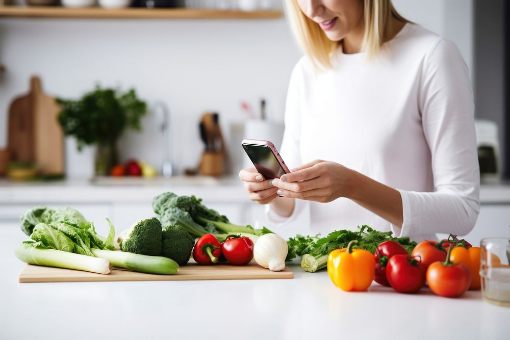 Woman vegetable kitchen food. AI generated Image by rawpixel.