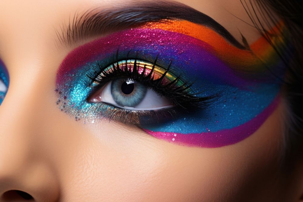 Colorful makeup cosmetics adult skin. AI generated Image by rawpixel.