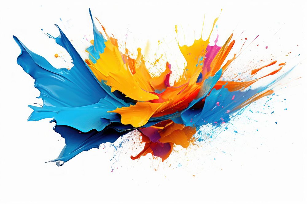 Paint splash backgrounds white background lightweight. AI generated Image by rawpixel.