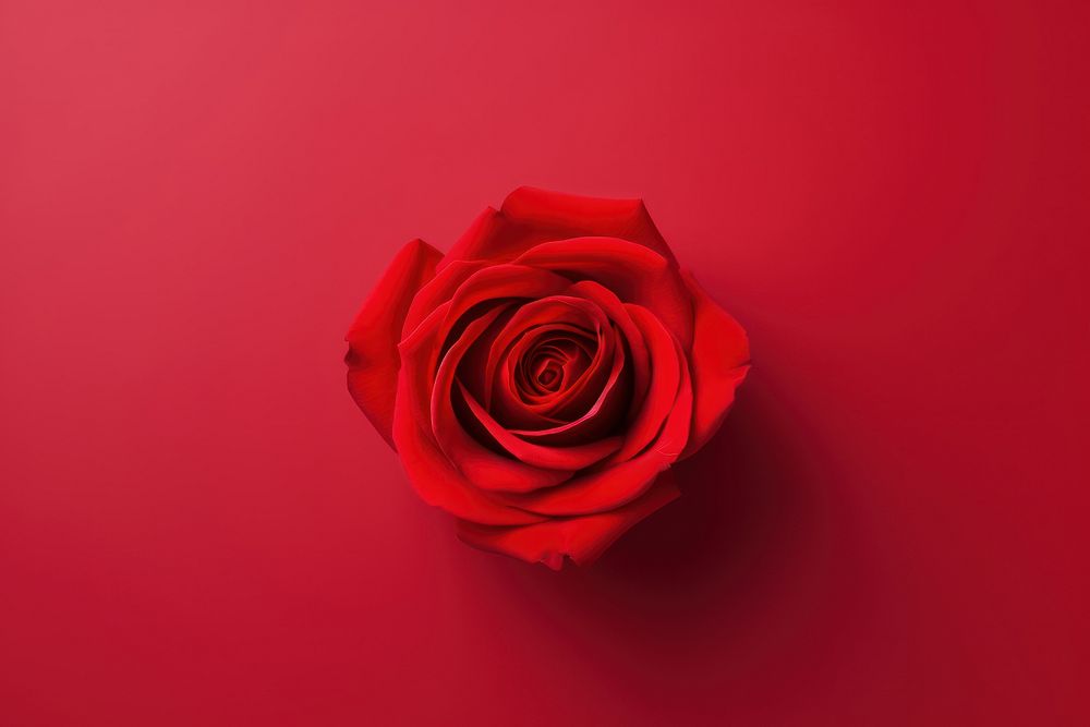 Red rose flower plant red background. AI generated Image by rawpixel.