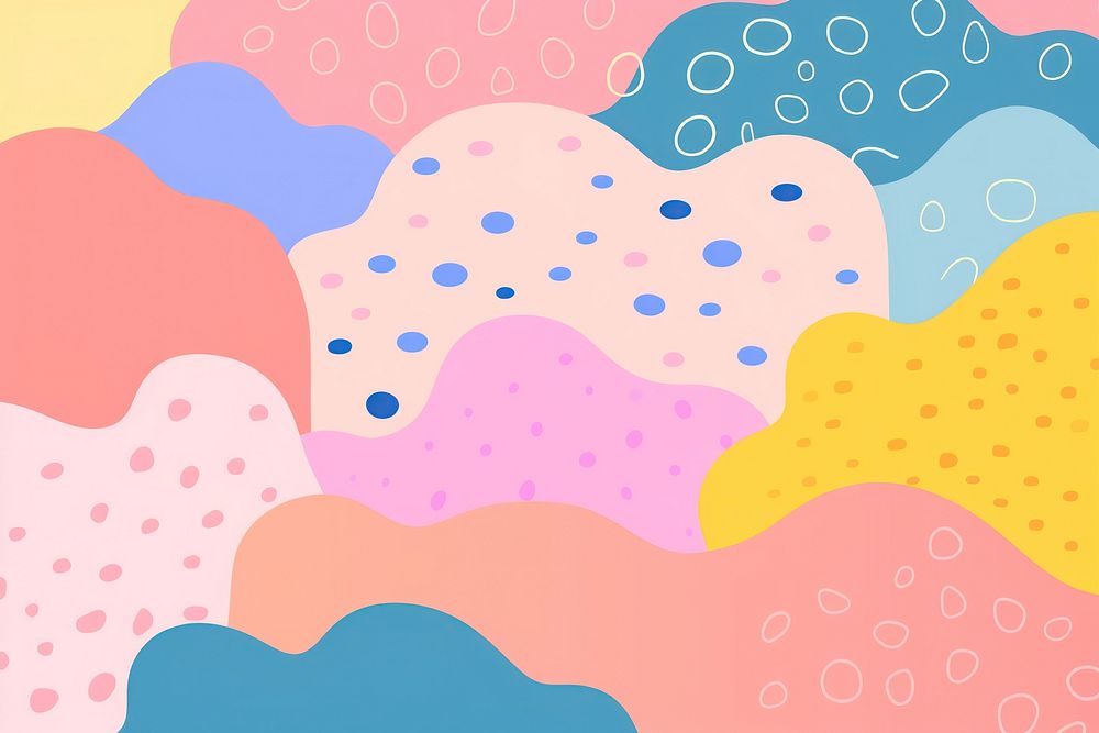 Illustration of cute risograph pastel backgrounds pattern creativity variation. AI generated Image by rawpixel.