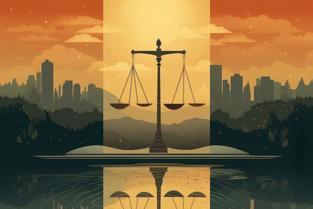 Law and justice architecture outdoors city. AI generated Image by rawpixel.