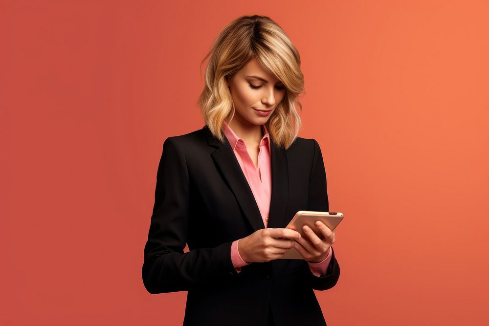 Business woman people portrait adult phone. AI generated Image by rawpixel.