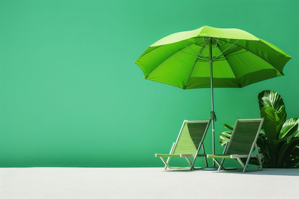 Minimal green background summer furniture chair. AI generated Image by rawpixel.