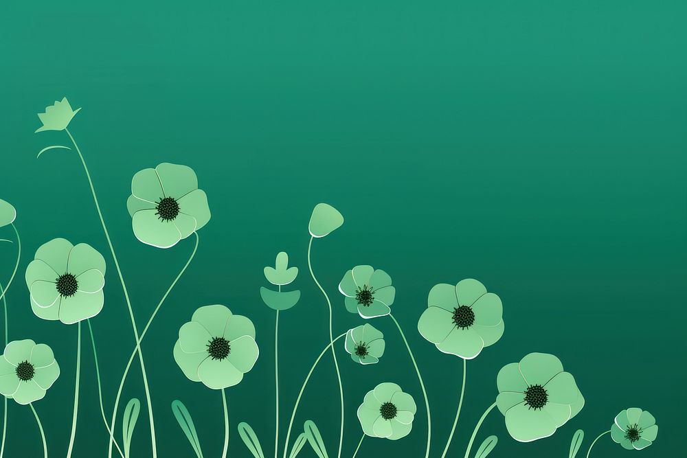 Green background flower backgrounds outdoors. AI generated Image by rawpixel.