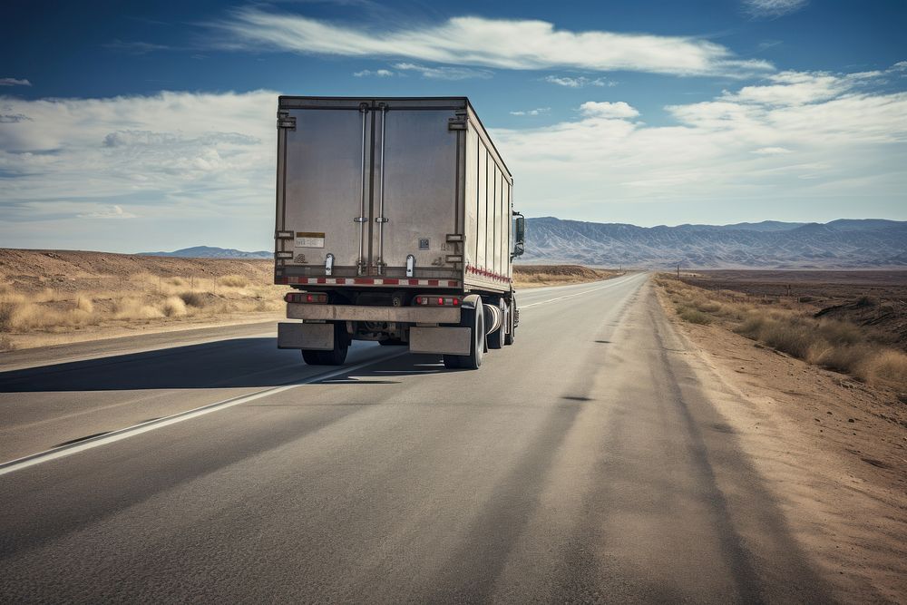 Truck vehicle road day. AI generated Image by rawpixel.
