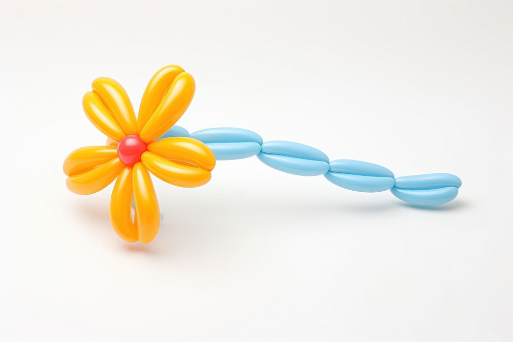 Daisy modelling balloon jewelry toy white background. AI generated Image by rawpixel.