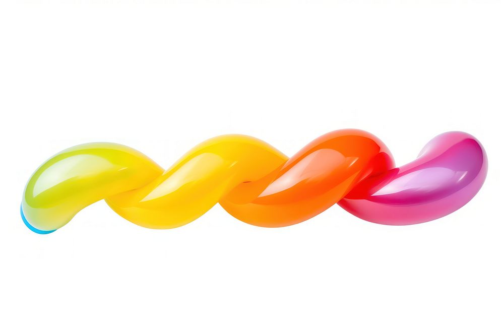 Twisty balloon white background confectionery medicine. AI generated Image by rawpixel.