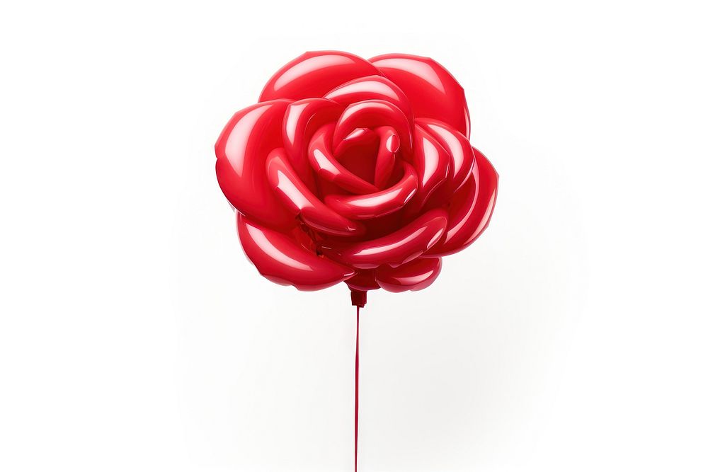 Red rose lollipop balloon candy. AI generated Image by rawpixel.