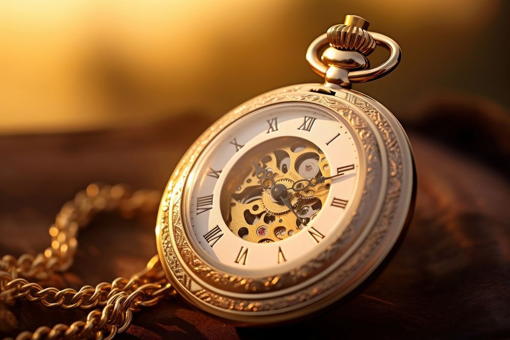 Victorian pocket watch wristwatch jewelry pendant. AI generated Image by rawpixel.