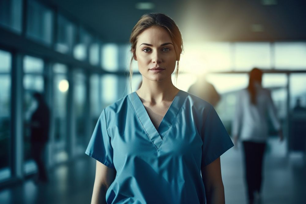A nurse stethoscope standing hospital. AI generated Image by rawpixel.