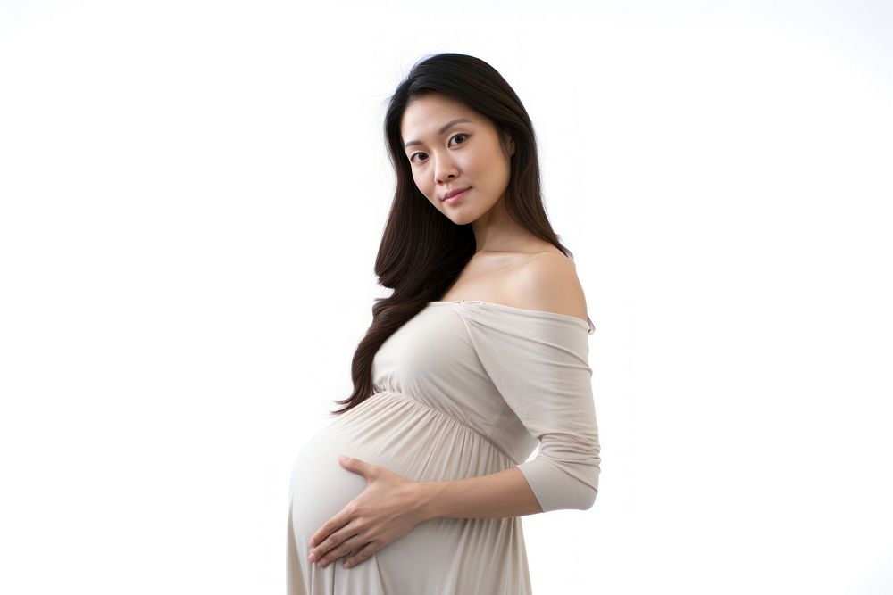 Asian woman pregnant portrait fashion. AI generated Image by rawpixel.