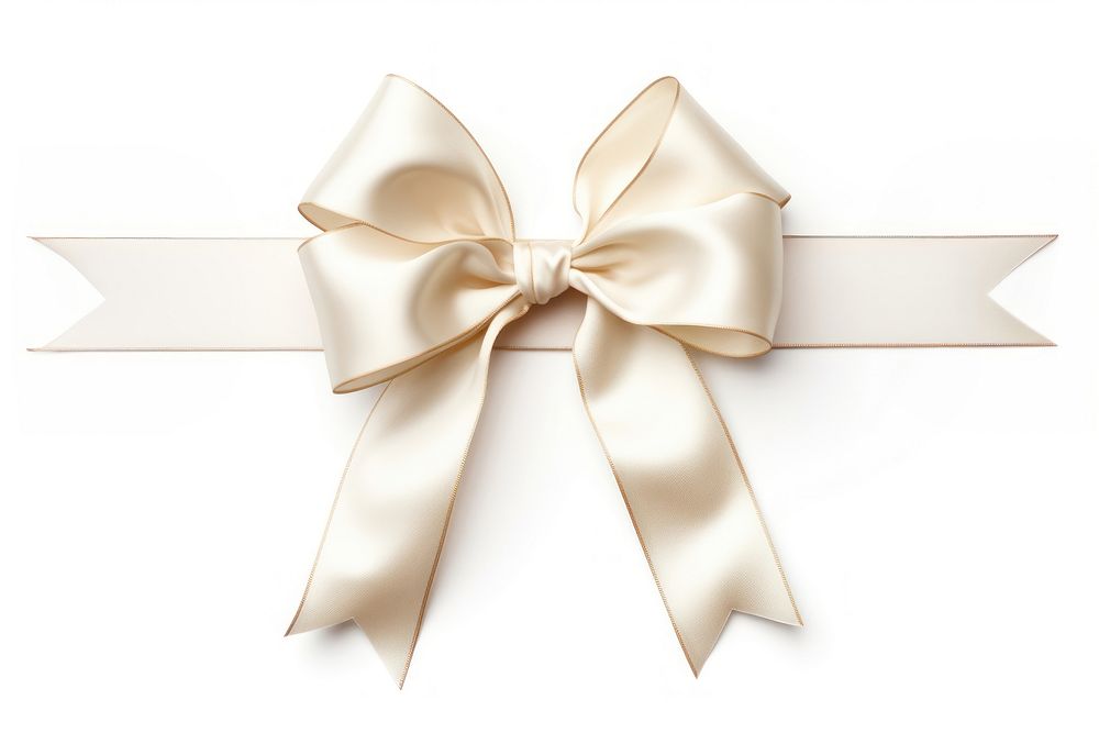 Ribbon white gift white background. AI generated Image by rawpixel.