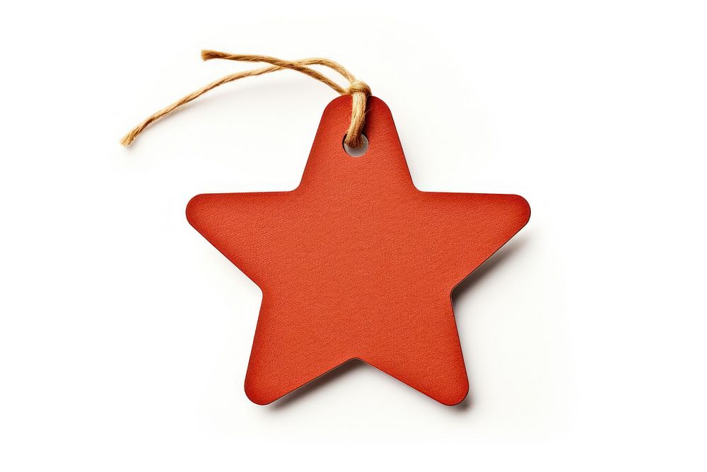 Star gift tag white background celebration gingerbread. AI generated Image by rawpixel.