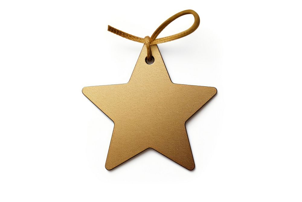 Star gift tag symbol white background celebration. AI generated Image by rawpixel.