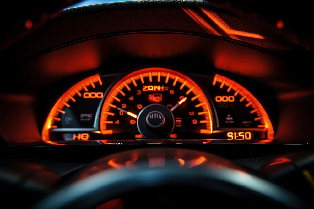 Car dashboard tachometer vehicle gauge. AI generated Image by rawpixel.