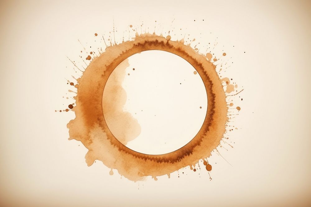 Coffee stain circle hole splattered. AI generated Image by rawpixel.