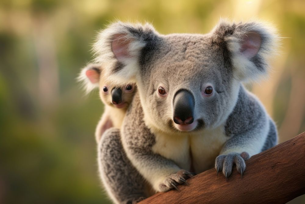 Female koala wildlife mammal animal. AI generated Image by rawpixel.