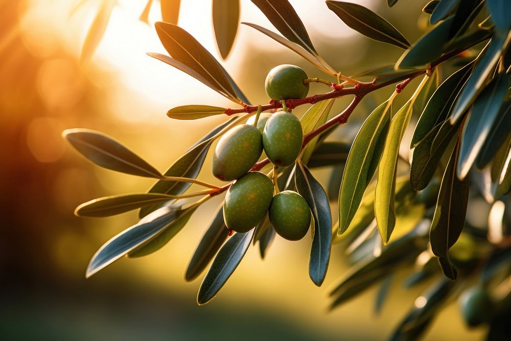 Olive branches plant tree leaf. AI generated Image by rawpixel.