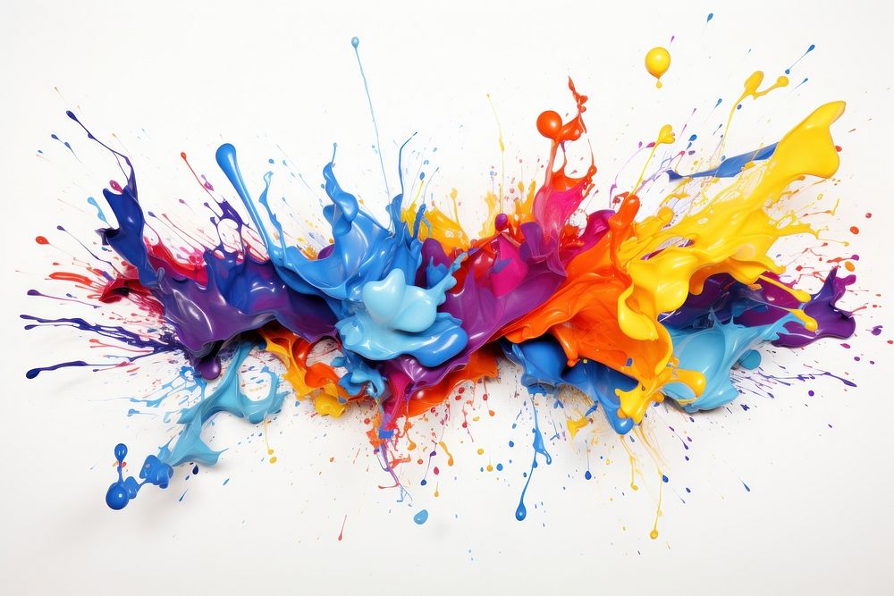 Paint splash backgrounds art white background. AI generated Image by rawpixel.