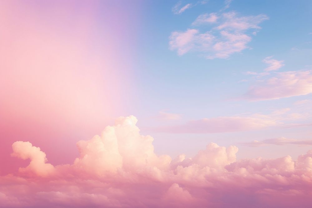 Dreamy sky background with rainbow backgrounds outdoors horizon. AI generated Image by rawpixel.