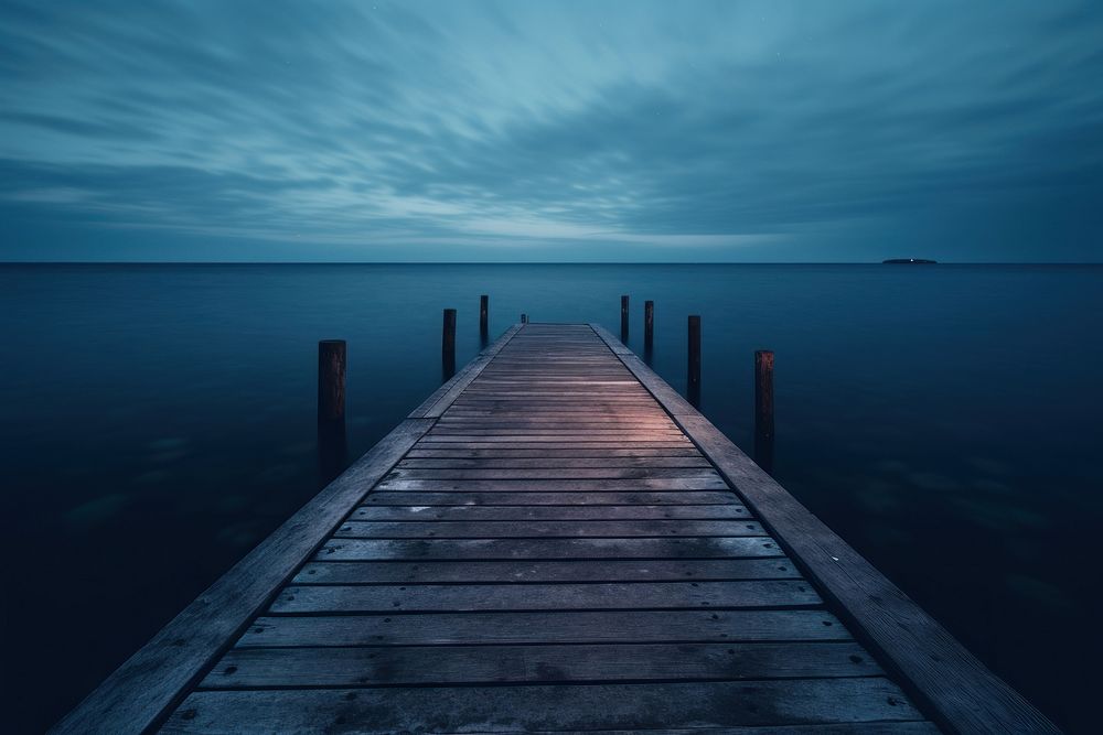 Dock background outdoors horizon nature. AI generated Image by rawpixel.