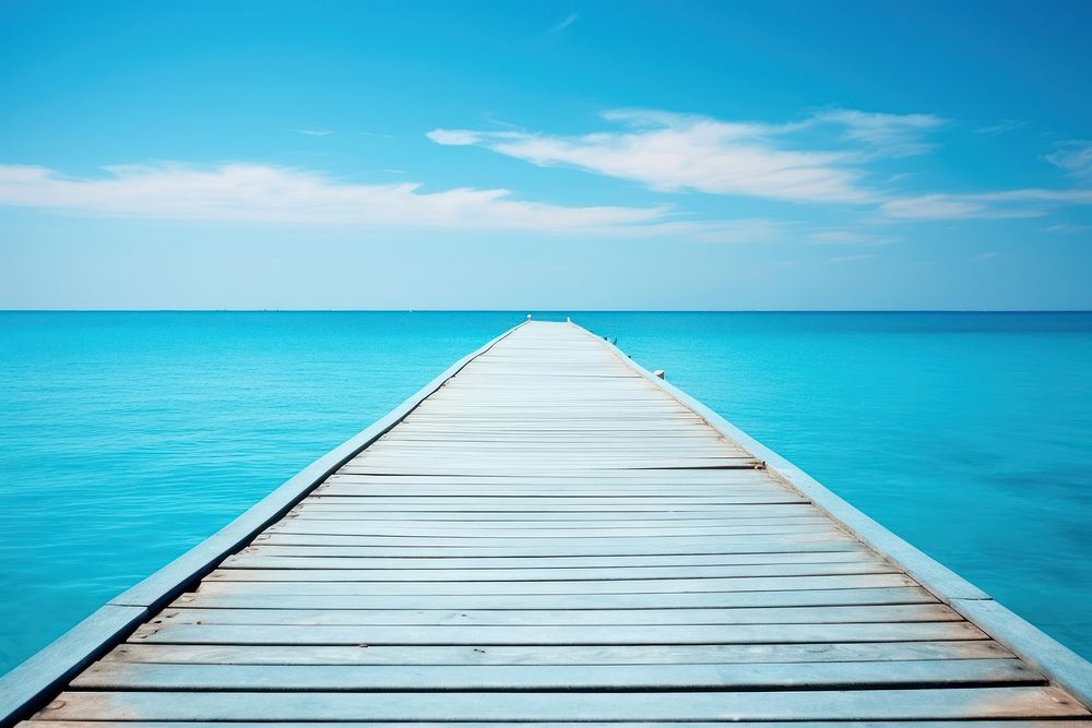 Dock background sky outdoors horizon. AI generated Image by rawpixel.
