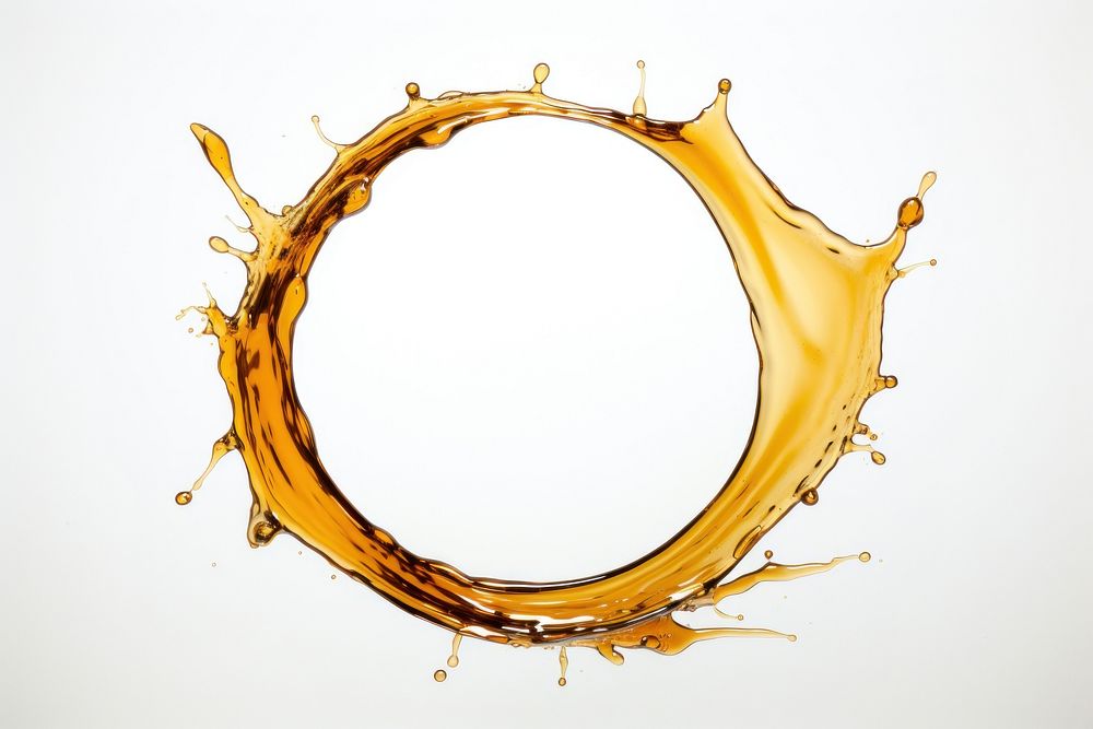 Splashes of oily liquid arranged in a circle white background splattered simplicity. AI generated Image by rawpixel.