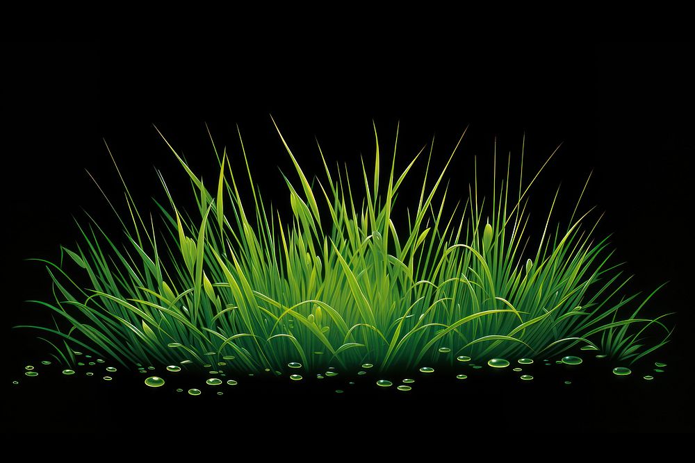 A subtle wide small grass isolated on clear solid background outdoors plant green. AI generated Image by rawpixel.