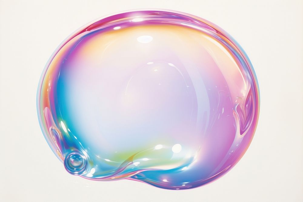 An iridescence Bubble isolated clear | Premium Photo Illustration