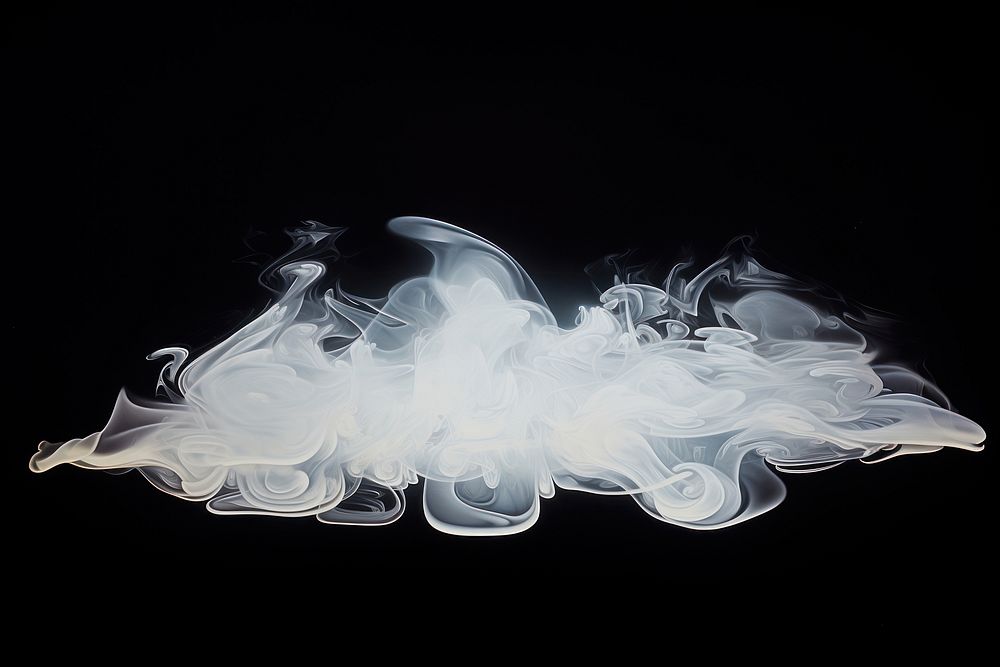 Subtle wide Fog smoke mass on floor isolated on clear solid background black black background translucent. AI generated…