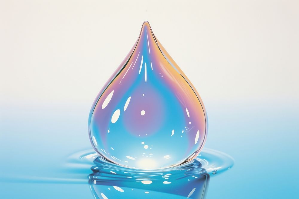 Raindrop on a transparent glass simplicity reflection fragility. AI generated Image by rawpixel.
