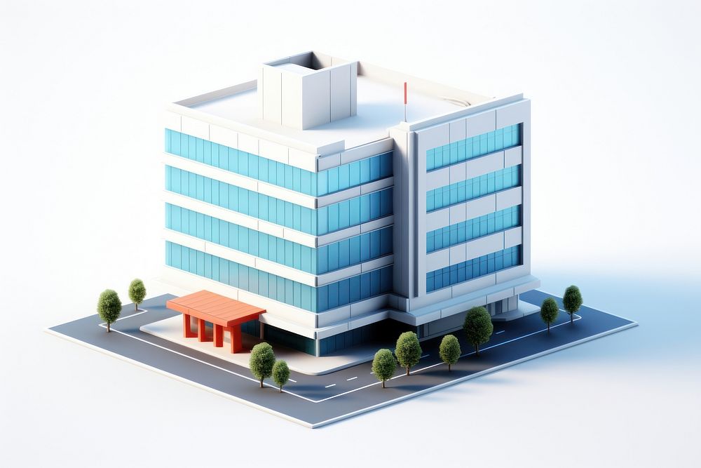 Office building architecture city neighbourhood. AI generated Image by rawpixel.