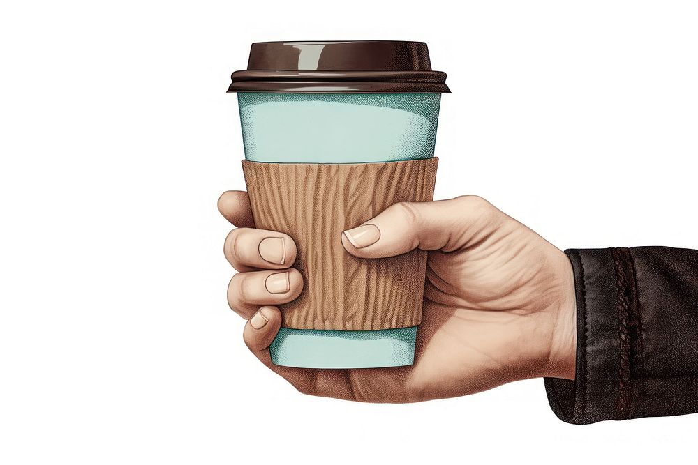 Coffee cup holding sleeve coffee drink mug. AI generated Image by rawpixel.