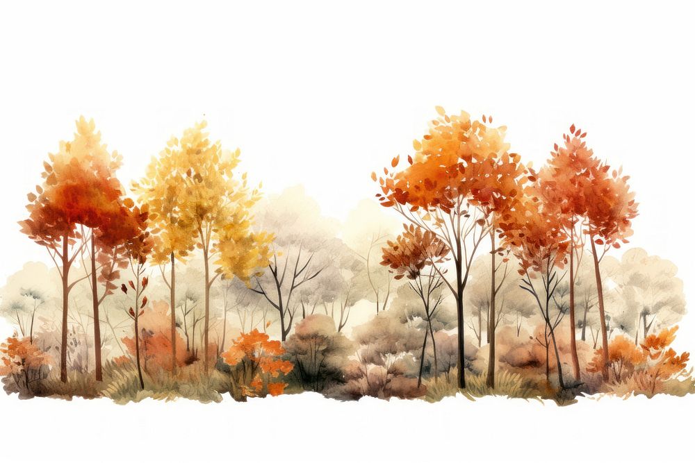 Forest in autumn forest landscape outdoors. AI generated Image by rawpixel.
