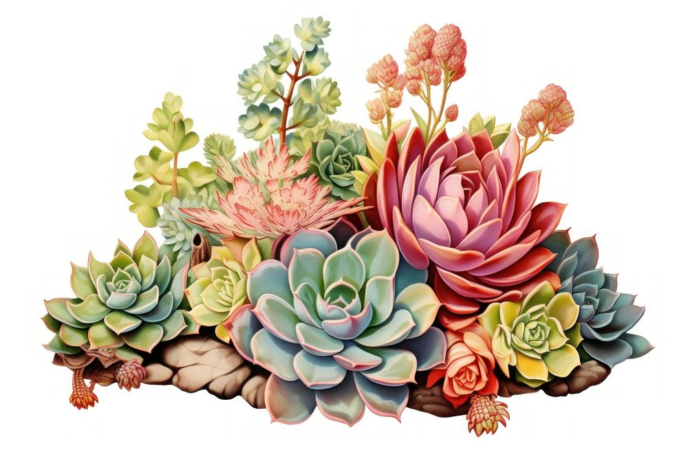 Succulents at Allan Gardens pattern flower plant. AI generated Image by rawpixel.