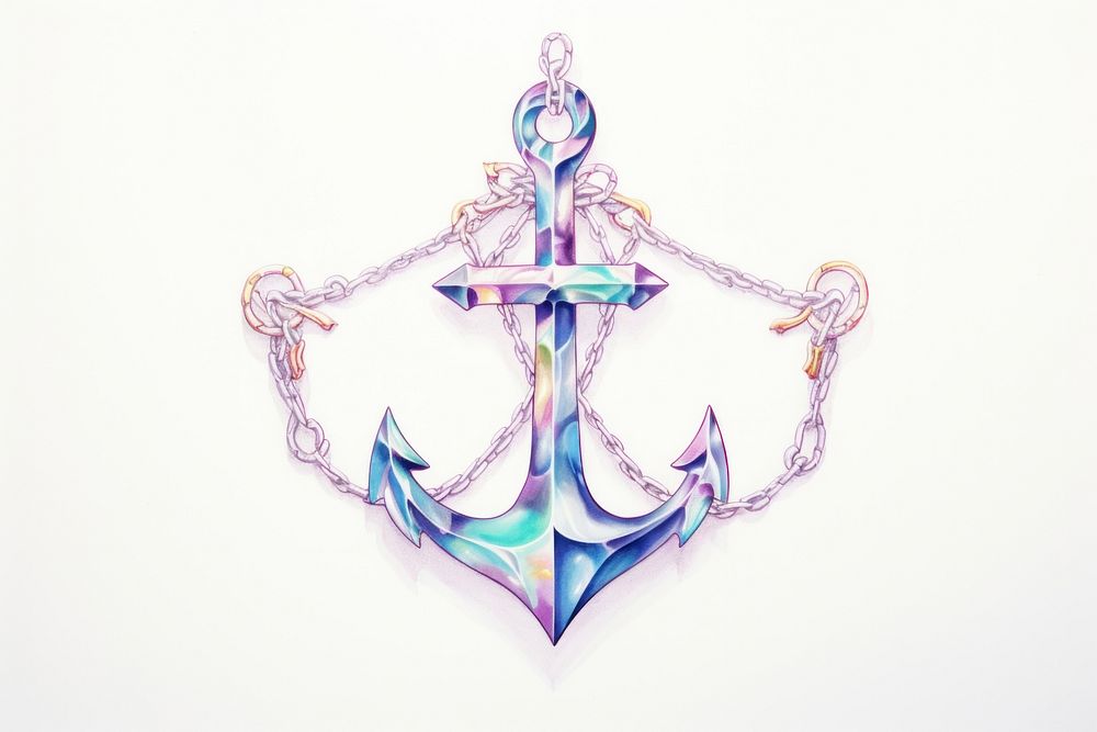 Crystal holographic anchor electronics creativity hardware. AI generated Image by rawpixel.