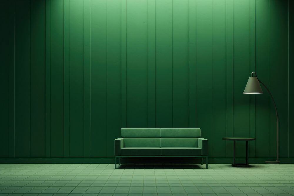Ambience aesthetic green furniture lighting. AI generated Image by rawpixel.