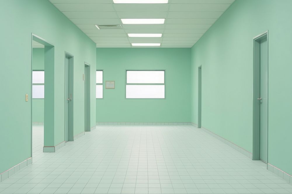 Lofi pastel Aesthetic architecture building corridor. AI generated Image by rawpixel.